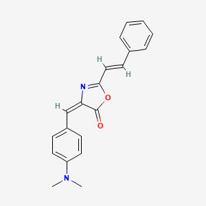 molecular formula C20H18N2O2 B5616882 4-[4-(dimethylamino)benzylidene]-2-(2-phenylvinyl)-1,3-oxazol-5(4H)-one 