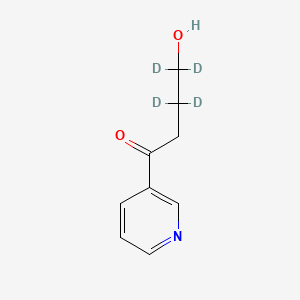 molecular formula C9H11NO2 B561689 4-羟基-1-(3-吡啶基)-1-丁酮（3,3,4,4-D4） CAS No. 359435-75-9