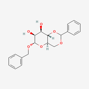 molecular formula C20H22O6 B561690 Benzyl 4,6-O-Benzylidene-alpha-D-mannopyranoside CAS No. 40983-94-6