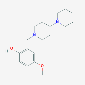 molecular formula C18H28N2O2 B5616901 2-(1,4'-bipiperidin-1'-ylmethyl)-4-methoxyphenol 