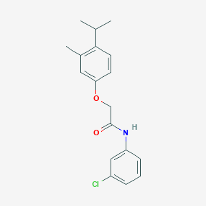 molecular formula C18H20ClNO2 B5616923 N-(3-chlorophenyl)-2-(4-isopropyl-3-methylphenoxy)acetamide 