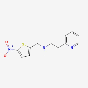 molecular formula C13H15N3O2S B5616927 N-methyl-N-[(5-nitro-2-thienyl)methyl]-2-(2-pyridinyl)ethanamine 