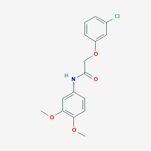 molecular formula C16H16ClNO4 B5616962 2-(3-chlorophenoxy)-N-(3,4-dimethoxyphenyl)acetamide 