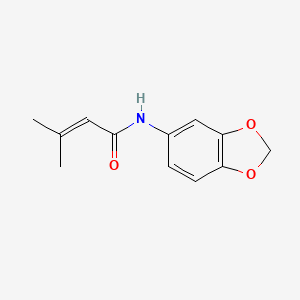 molecular formula C12H13NO3 B5617004 N-1,3-benzodioxol-5-yl-3-methyl-2-butenamide 