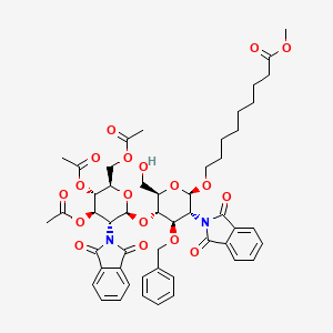 8-Methoxycarbonyloctyl 4-O-(3,4,6-tri-O-acetyl-2-deoxy-2-phthalimido-b-D-glucopyranosyl)-2-deoxy-3-O-benzyl-2-phthalimido-b-D-glucopyranoside