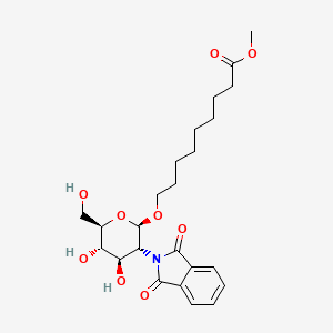 molecular formula C24H33NO9 B561703 8-Methoxycarbonyloctyl-2-deoxy-2-phthalimido-beta-D-glucopyranoside CAS No. 106445-25-4