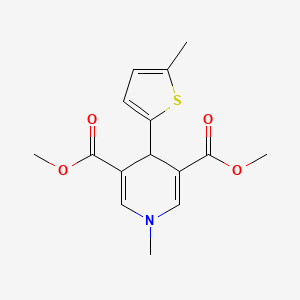 molecular formula C15H17NO4S B5617046 dimethyl 1-methyl-4-(5-methyl-2-thienyl)-1,4-dihydro-3,5-pyridinedicarboxylate 