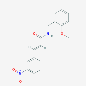 molecular formula C17H16N2O4 B5617054 N-(2-methoxybenzyl)-3-(3-nitrophenyl)acrylamide 