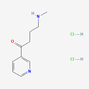 molecular formula C10H16Cl2N2O B561706 4-(Methylamino)-1-(pyridin-3-yl)butan-1-one dihydrochloride CAS No. 66093-90-1
