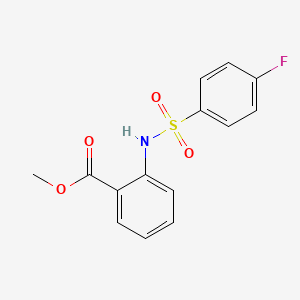molecular formula C14H12FNO4S B5617081 methyl 2-{[(4-fluorophenyl)sulfonyl]amino}benzoate 