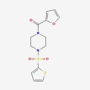 molecular formula C13H14N2O4S2 B5617105 1-(2-furoyl)-4-(2-thienylsulfonyl)piperazine 