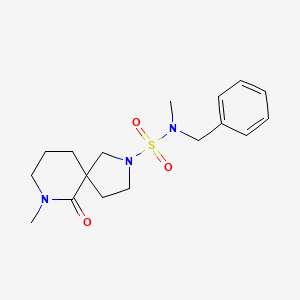 molecular formula C17H25N3O3S B5617120 N-benzyl-N,7-dimethyl-6-oxo-2,7-diazaspiro[4.5]decane-2-sulfonamide 