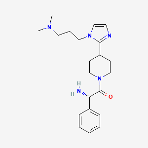 molecular formula C21H31N5O B5617124 [3-(2-{1-[(2S)-2-amino-2-phenylacetyl]-4-piperidinyl}-1H-imidazol-1-yl)propyl]dimethylamine dihydrochloride 