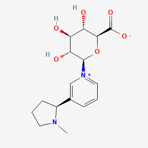 molecular formula C16H22N2O6 B561713 烟碱N-葡萄糖醛酸苷 CAS No. 153536-53-9