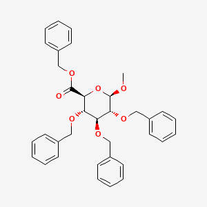 molecular formula C35H36O7 B561714 Benzyl methyl 2,3,4-tri-O-benzyl-beta-D-glucopyranosiduronate CAS No. 4356-83-6