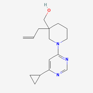 molecular formula C16H23N3O B5617154 [3-allyl-1-(6-cyclopropyl-4-pyrimidinyl)-3-piperidinyl]methanol 