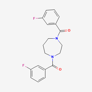 molecular formula C19H18F2N2O2 B5617201 1,4-bis(3-fluorobenzoyl)-1,4-diazepane 