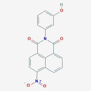 molecular formula C18H10N2O5 B5617203 2-(3-hydroxyphenyl)-6-nitro-1H-benzo[de]isoquinoline-1,3(2H)-dione 