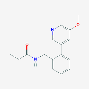 molecular formula C16H18N2O2 B5617252 N-[2-(5-methoxypyridin-3-yl)benzyl]propanamide 