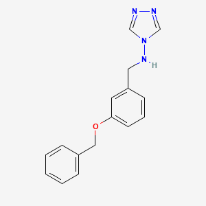 molecular formula C16H16N4O B5617272 N-[3-(benzyloxy)benzyl]-4H-1,2,4-triazol-4-amine 
