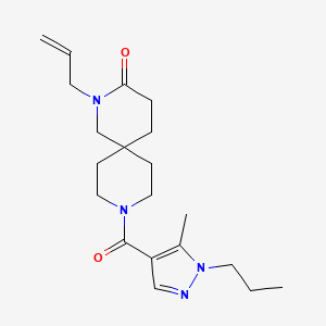 molecular formula C20H30N4O2 B5617278 2-allyl-9-[(5-methyl-1-propyl-1H-pyrazol-4-yl)carbonyl]-2,9-diazaspiro[5.5]undecan-3-one 