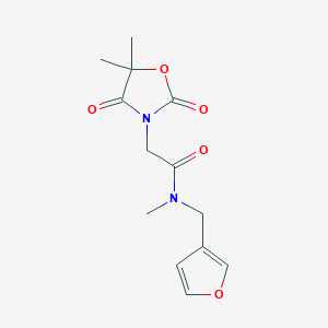 molecular formula C13H16N2O5 B5617306 2-(5,5-dimethyl-2,4-dioxo-1,3-oxazolidin-3-yl)-N-(3-furylmethyl)-N-methylacetamide 