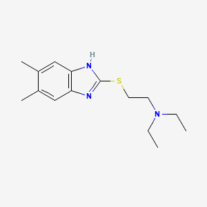 molecular formula C15H23N3S B5617317 2-[(5,6-dimethyl-1H-benzimidazol-2-yl)thio]-N,N-diethylethanamine 