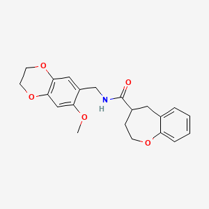 N-[(7-methoxy-2,3-dihydro-1,4-benzodioxin-6-yl)methyl]-2,3,4,5-tetrahydro-1-benzoxepine-4-carboxamide