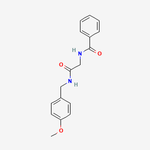 molecular formula C17H18N2O3 B5617336 N-{2-[(4-methoxybenzyl)amino]-2-oxoethyl}benzamide 