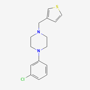 molecular formula C15H17ClN2S B5617342 1-(3-chlorophenyl)-4-(3-thienylmethyl)piperazine 
