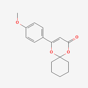 molecular formula C16H18O4 B5617361 4-(4-methoxyphenyl)-1,5-dioxaspiro[5.5]undec-3-en-2-one 