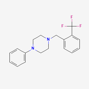 molecular formula C18H19F3N2 B5617388 1-phenyl-4-[2-(trifluoromethyl)benzyl]piperazine 