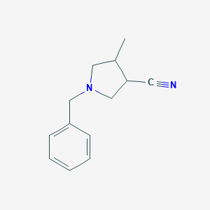 molecular formula C13H16N2 B056174 1-Benzyl-4-methyl-pyrrolidine-3-carbonitrile CAS No. 115687-24-6