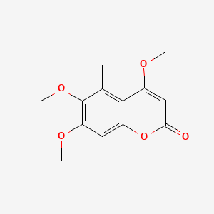 molecular formula C13H14O5 B561740 4,6,7-三甲氧基-5-甲基香豆素 CAS No. 62615-63-8