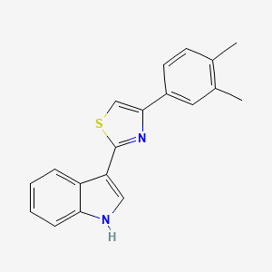 molecular formula C19H16N2S B5617403 3-[4-(3,4-dimethylphenyl)-1,3-thiazol-2-yl]-1H-indole 