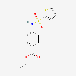 molecular formula C13H13NO4S2 B5617404 ethyl 4-[(2-thienylsulfonyl)amino]benzoate 