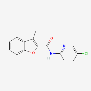 molecular formula C15H11ClN2O2 B5617405 N-(5-chloro-2-pyridinyl)-3-methyl-1-benzofuran-2-carboxamide 