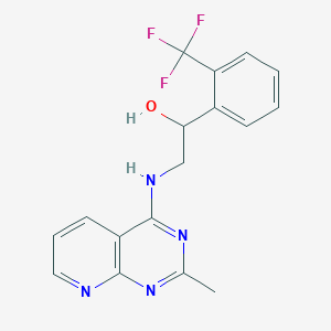 molecular formula C17H15F3N4O B5617424 2-[(2-methylpyrido[2,3-d]pyrimidin-4-yl)amino]-1-[2-(trifluoromethyl)phenyl]ethanol 