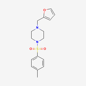 molecular formula C16H20N2O3S B5617426 1-(2-furylmethyl)-4-[(4-methylphenyl)sulfonyl]piperazine 