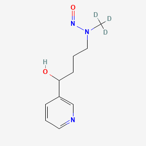 molecular formula C10H15N3O2 B561744 4-(Methyl-d3-nitrosamino)-1-(3-pyridyl)-1-butanol CAS No. 1020719-61-2