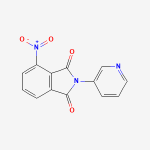 molecular formula C13H7N3O4 B5617497 4-nitro-2-(3-pyridinyl)-1H-isoindole-1,3(2H)-dione 