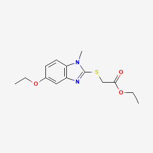 molecular formula C14H18N2O3S B5617514 ethyl [(5-ethoxy-1-methyl-1H-benzimidazol-2-yl)thio]acetate 