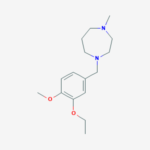 molecular formula C16H26N2O2 B5617526 1-(3-ethoxy-4-methoxybenzyl)-4-methyl-1,4-diazepane 