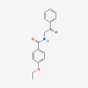 molecular formula C17H17NO3 B5617536 4-ethoxy-N-(2-oxo-2-phenylethyl)benzamide 