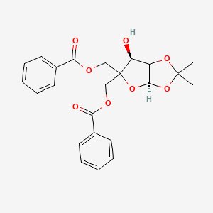 molecular formula C23H24O8 B561754 5-Benzoyl-4-benzoyloxymethyl-1,2-O-isopropylidene-alpha-D-xylofuranose CAS No. 153914-97-7