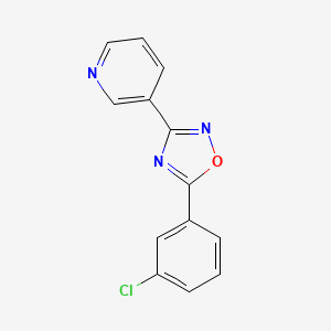 molecular formula C13H8ClN3O B5617541 3-[5-(3-chlorophenyl)-1,2,4-oxadiazol-3-yl]pyridine 