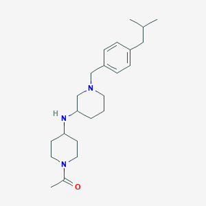molecular formula C23H37N3O B5617583 N-(1-acetyl-4-piperidinyl)-1-(4-isobutylbenzyl)-3-piperidinamine 