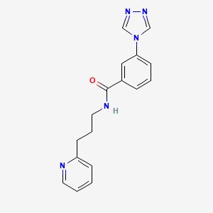 molecular formula C17H17N5O B5617597 N-[3-(2-pyridinyl)propyl]-3-(4H-1,2,4-triazol-4-yl)benzamide 