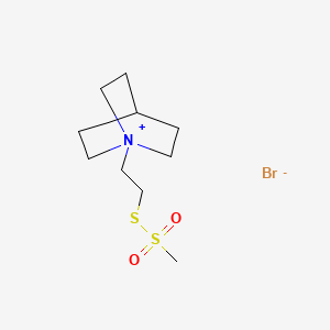 molecular formula C10H20BrNO2S2 B561760 2-(Quinuclidinium)ethyl Methanethiosulfonate, Bromide CAS No. 1417893-43-6