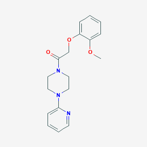 molecular formula C18H21N3O3 B5617619 1-[(2-methoxyphenoxy)acetyl]-4-(2-pyridinyl)piperazine 